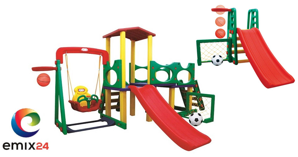 ogrodowy plac zabaw dla dzieci zjeżdżalnia